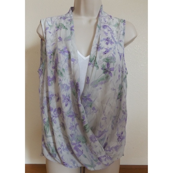 Nine West Tops - Nine West Floral Print Layered Tank Top